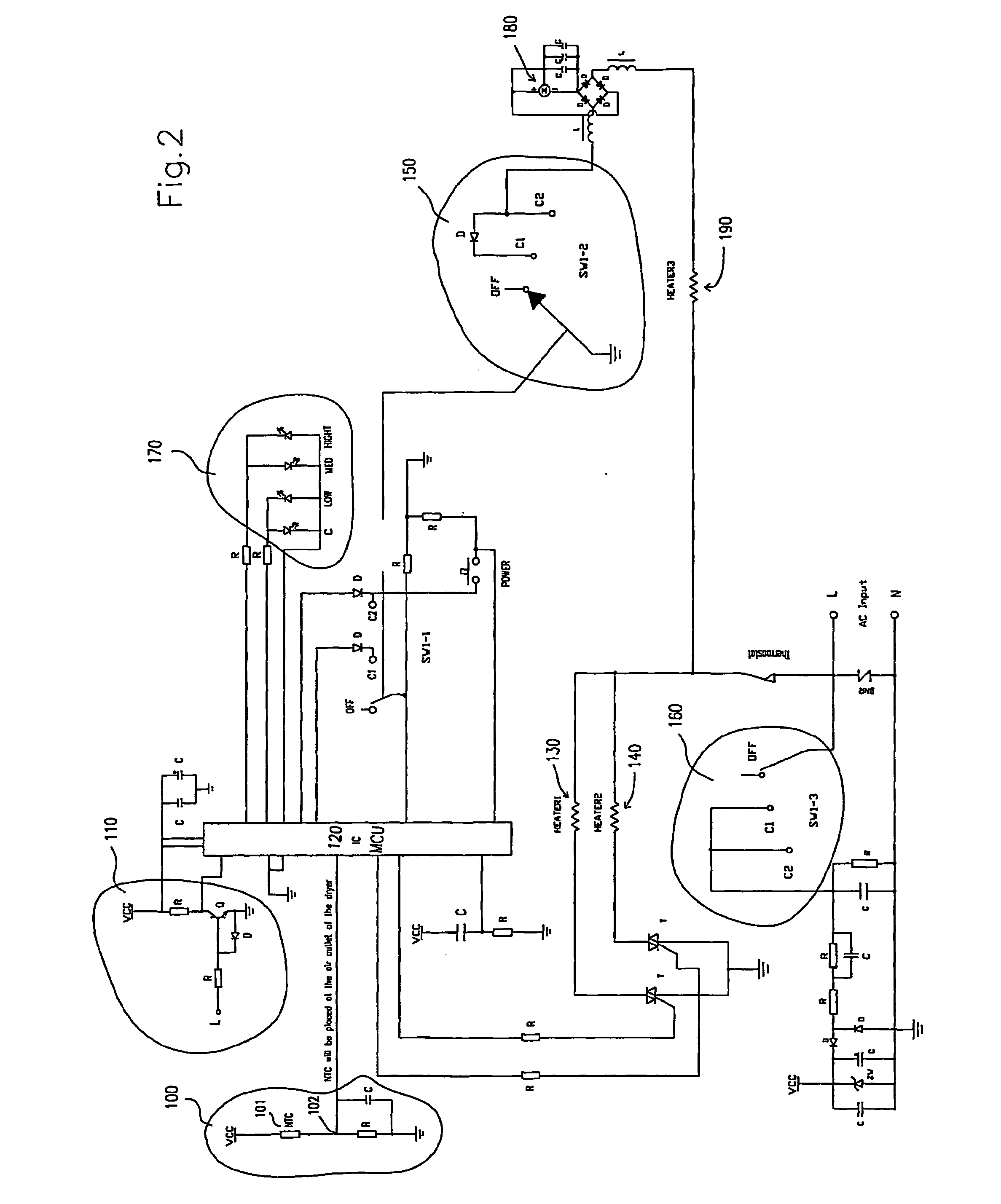 Personal care device with thermal feedback and operating conditions display