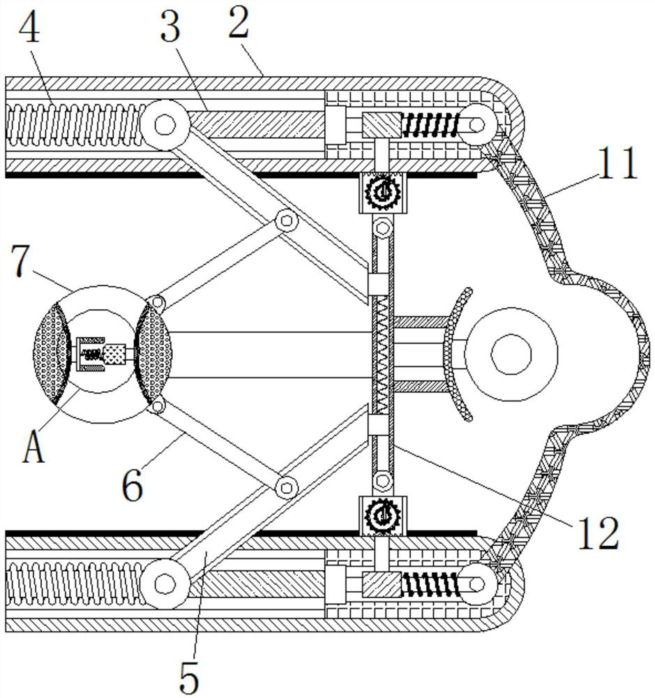 An outdoor camera collision automatic retraction device based on force transmission