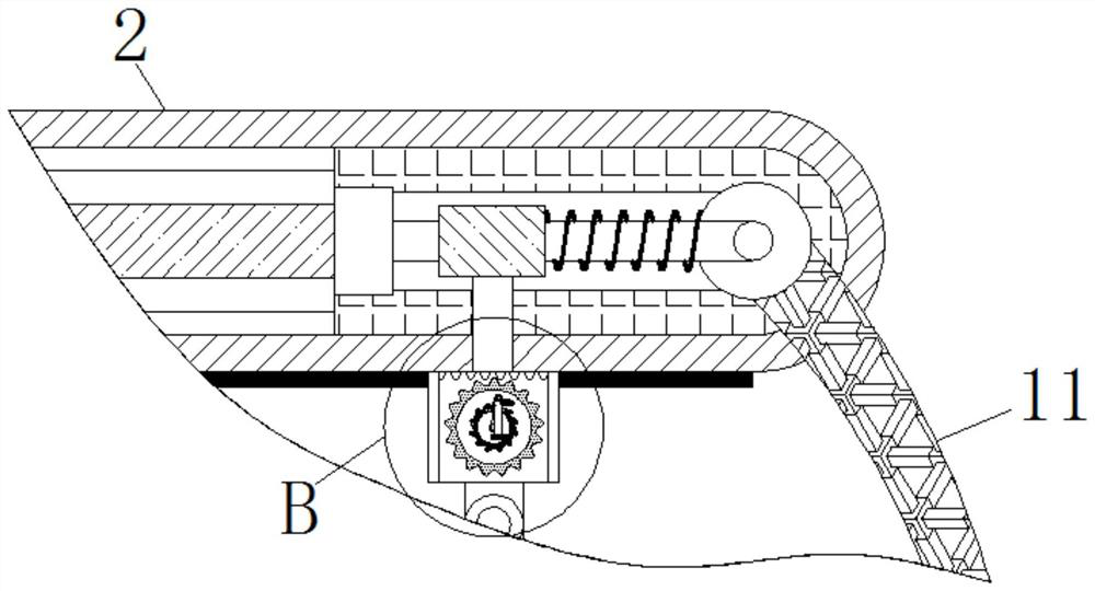 An outdoor camera collision automatic retraction device based on force transmission