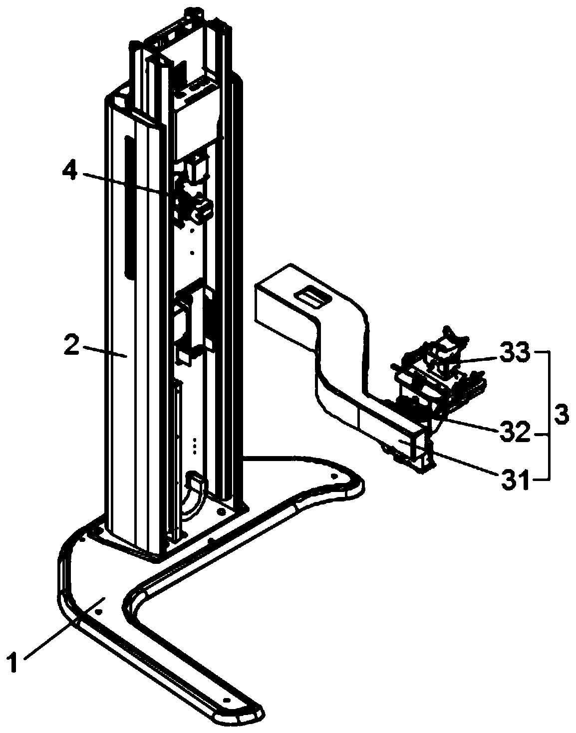 Image splicing implementation structure of dental CBCT