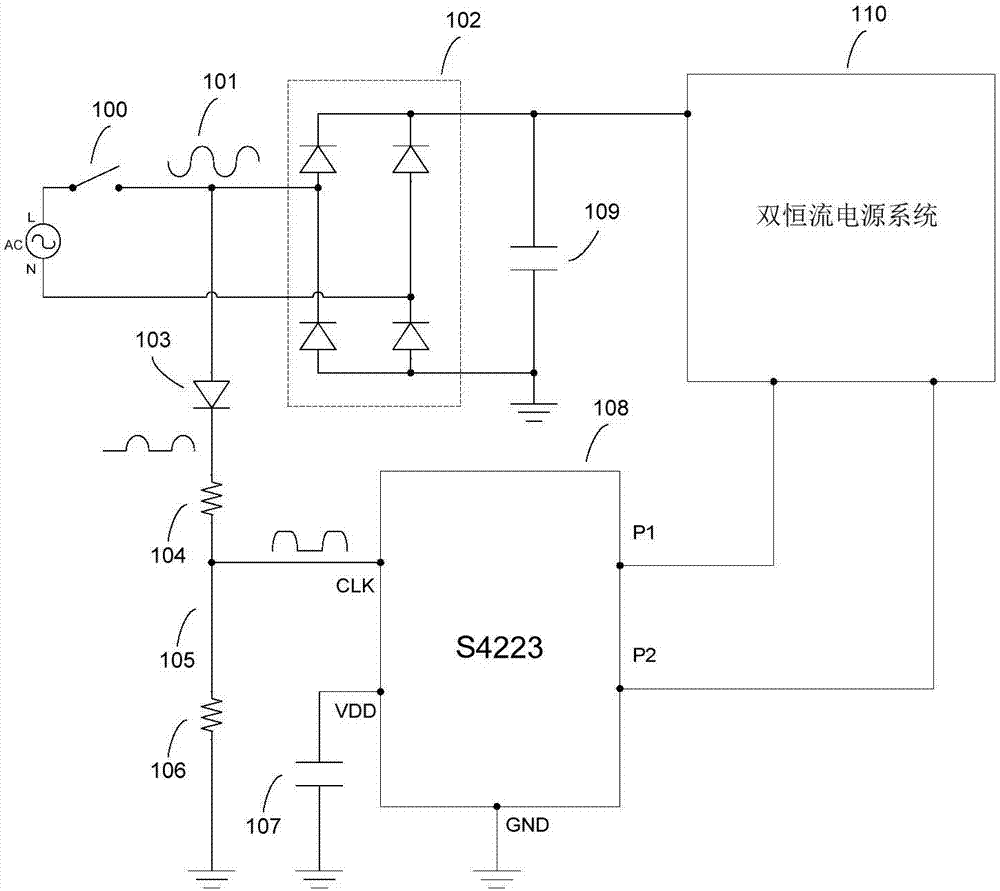 LED switch color temperature adjustment control chip, control method, and LED illumination lamp