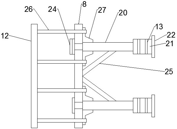 High-rise building shear wall cylinder outwards-extending wall cap building structure system