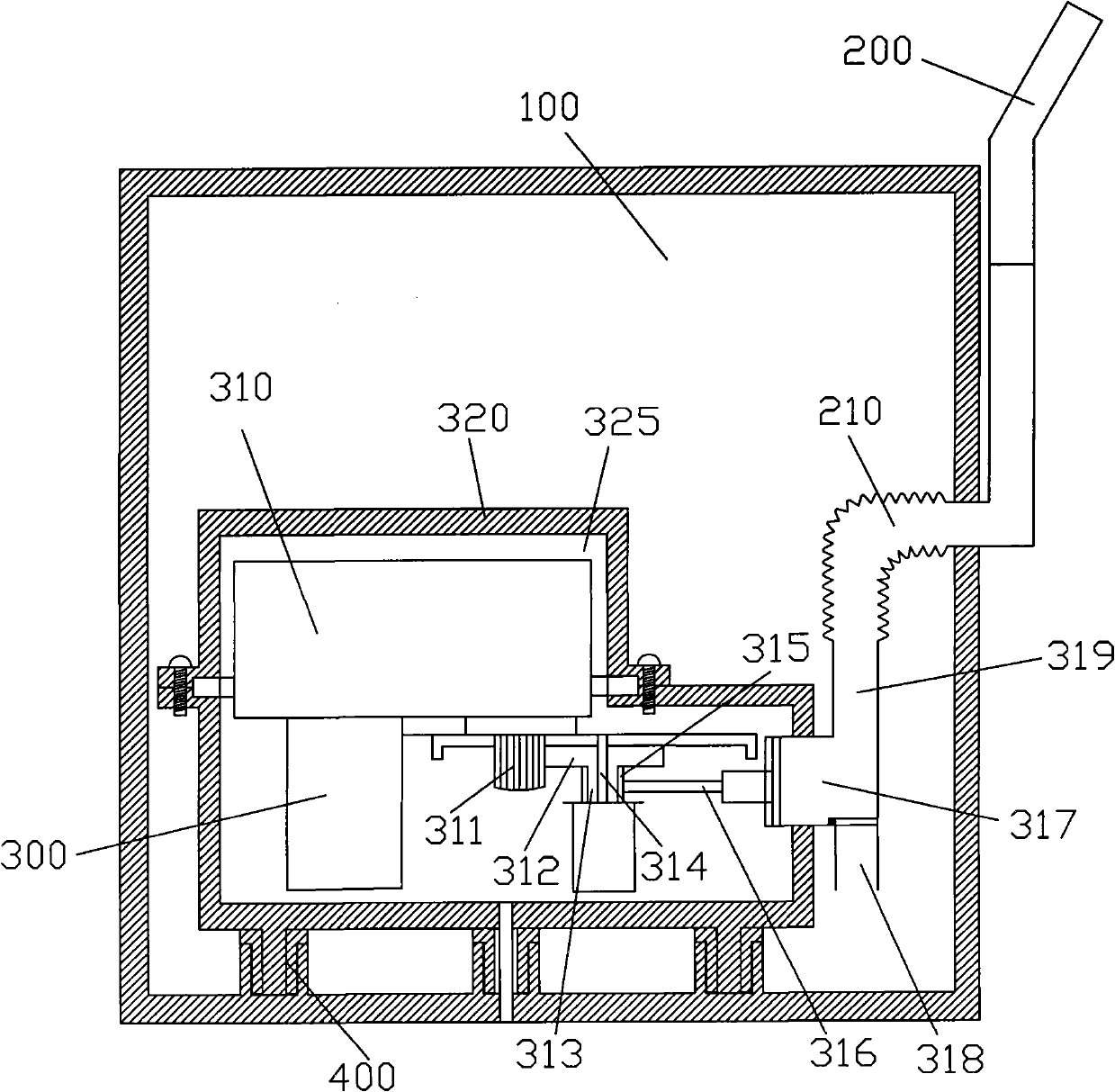 Electric dental water jet capable of reducing noise and preventing vibration