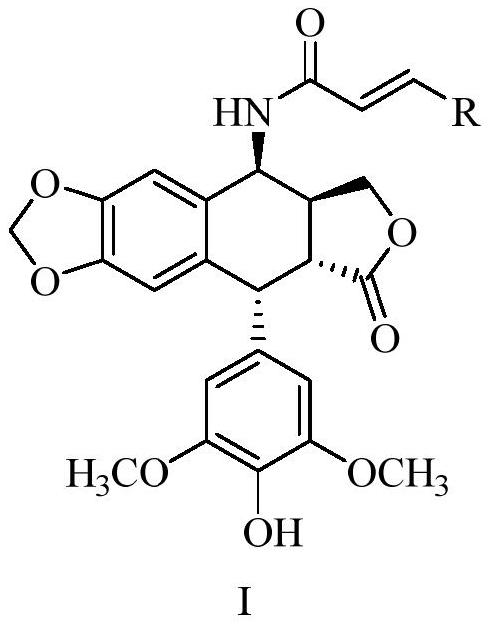 Epipodophyllotoxin derivatives, preparation method and application in the preparation of antitumor drugs