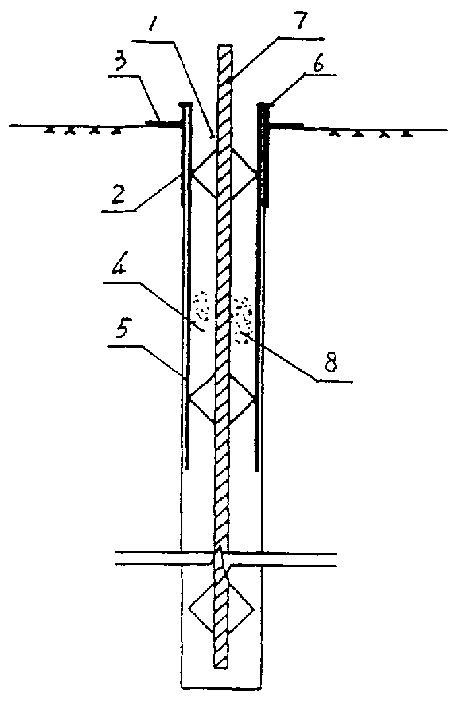 Method for anchor bolt construction by double sleeve