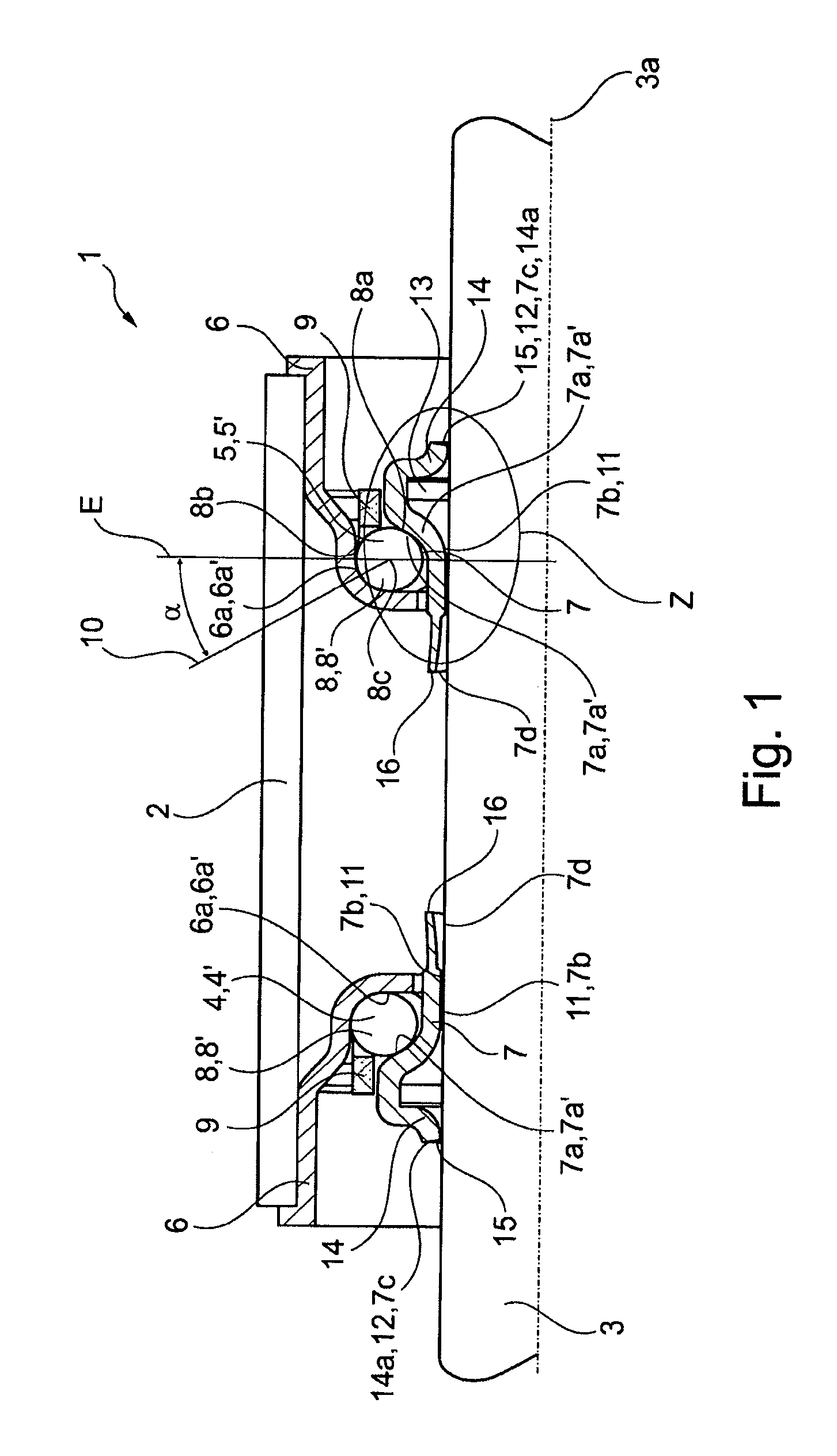 Steering column comprising a steering bearing, and a steering bearing of a steering column