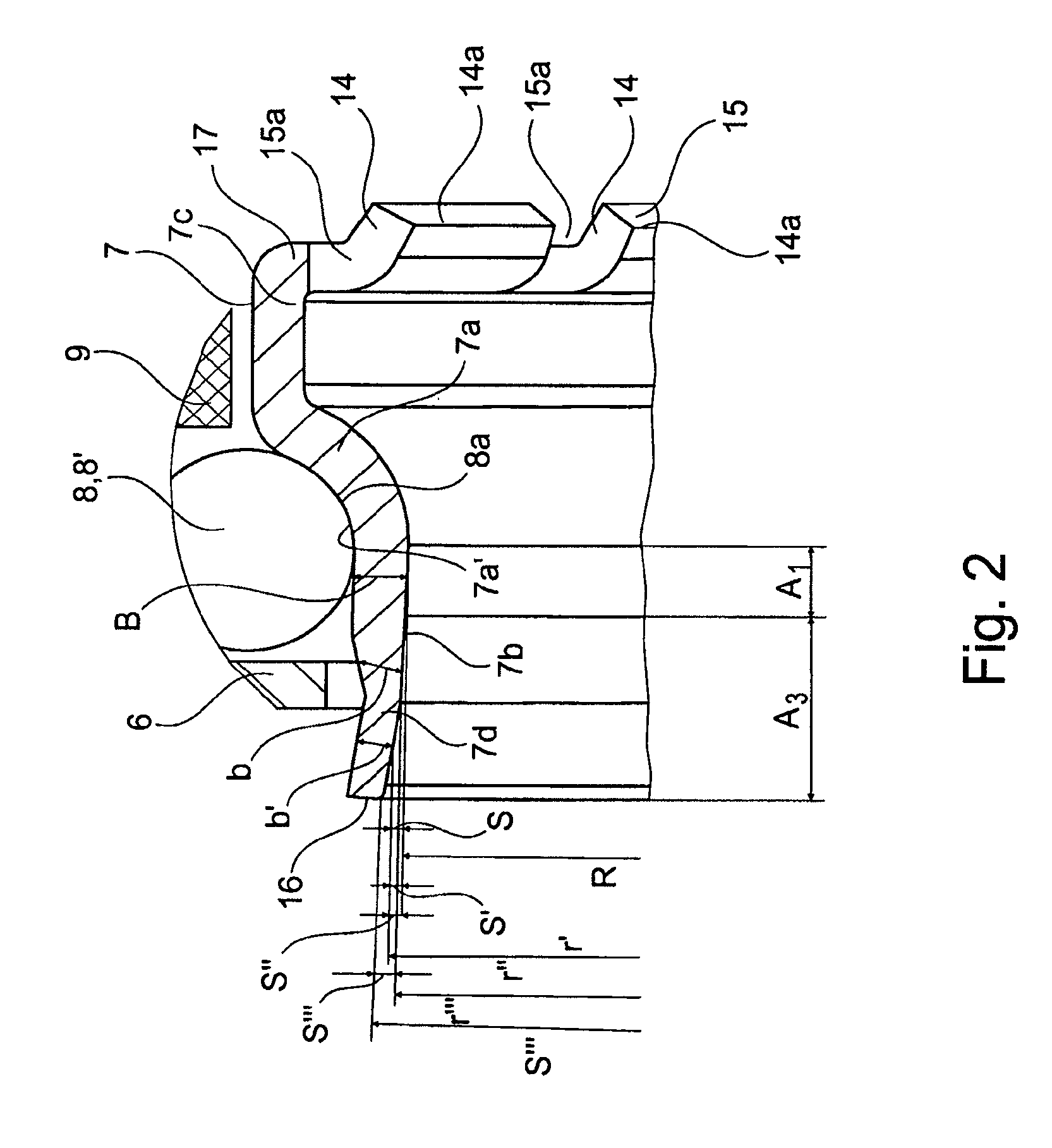 Steering column comprising a steering bearing, and a steering bearing of a steering column