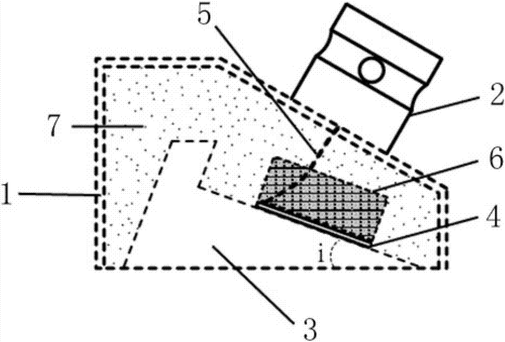 Steel rail flaw detection ultrasonic waveguide inclined probe and flaw detection method thereof