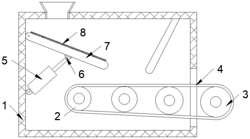 Buffering material receiving device for coal mine