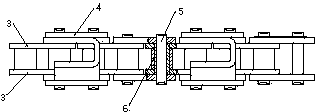 Grain lifting chain for rice harvesting