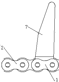 Grain lifting chain for rice harvesting