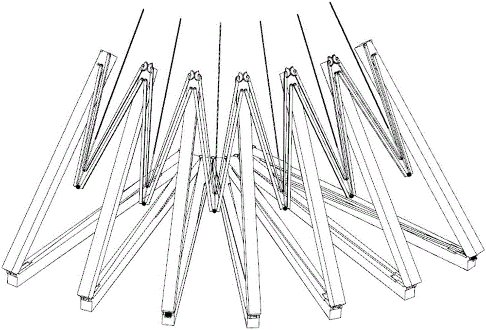 Space deployable mechanism designed on basis of posterior wing deployable mechanism of dermaptera insect earwigs