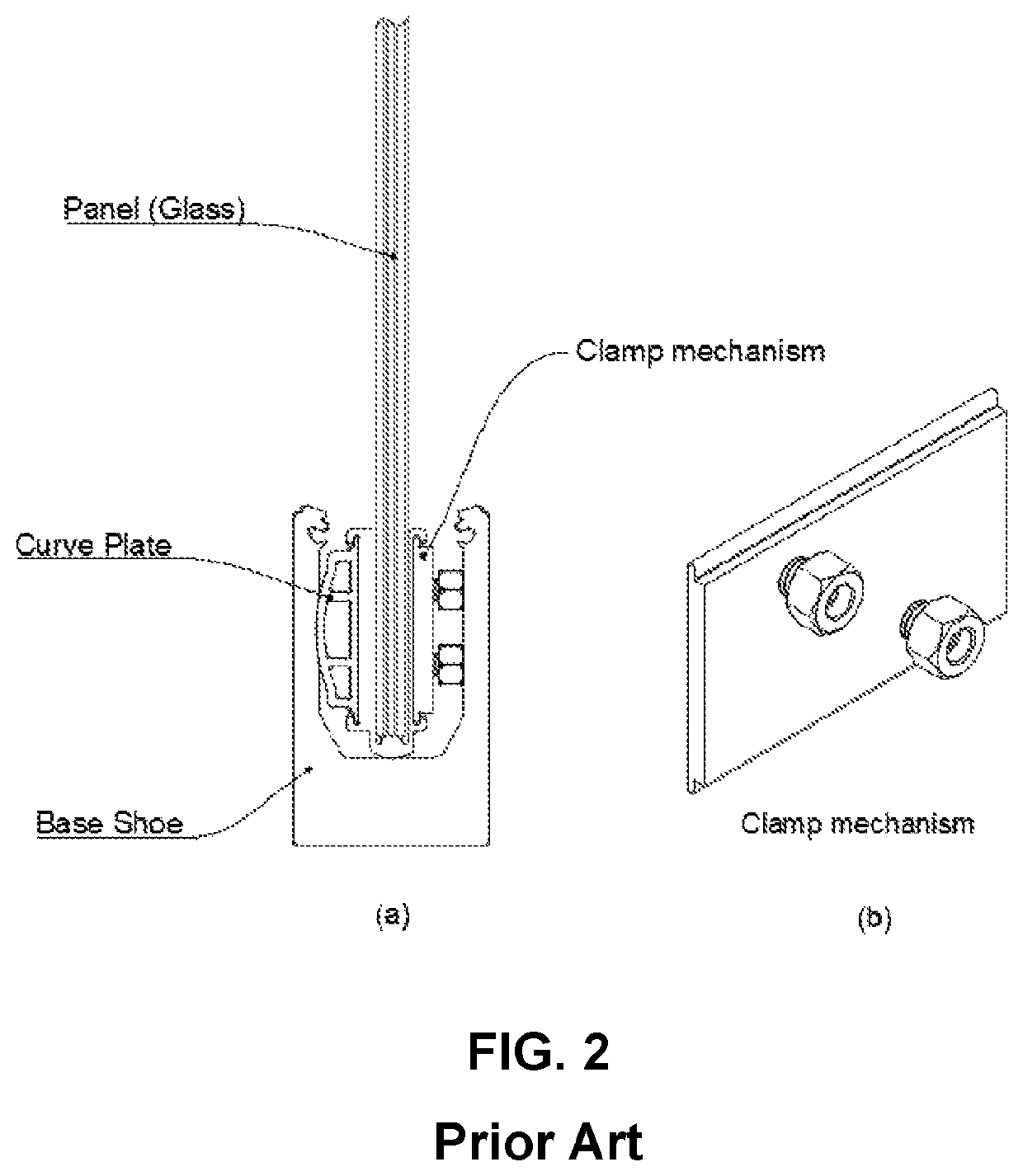 Adjustable glass grip