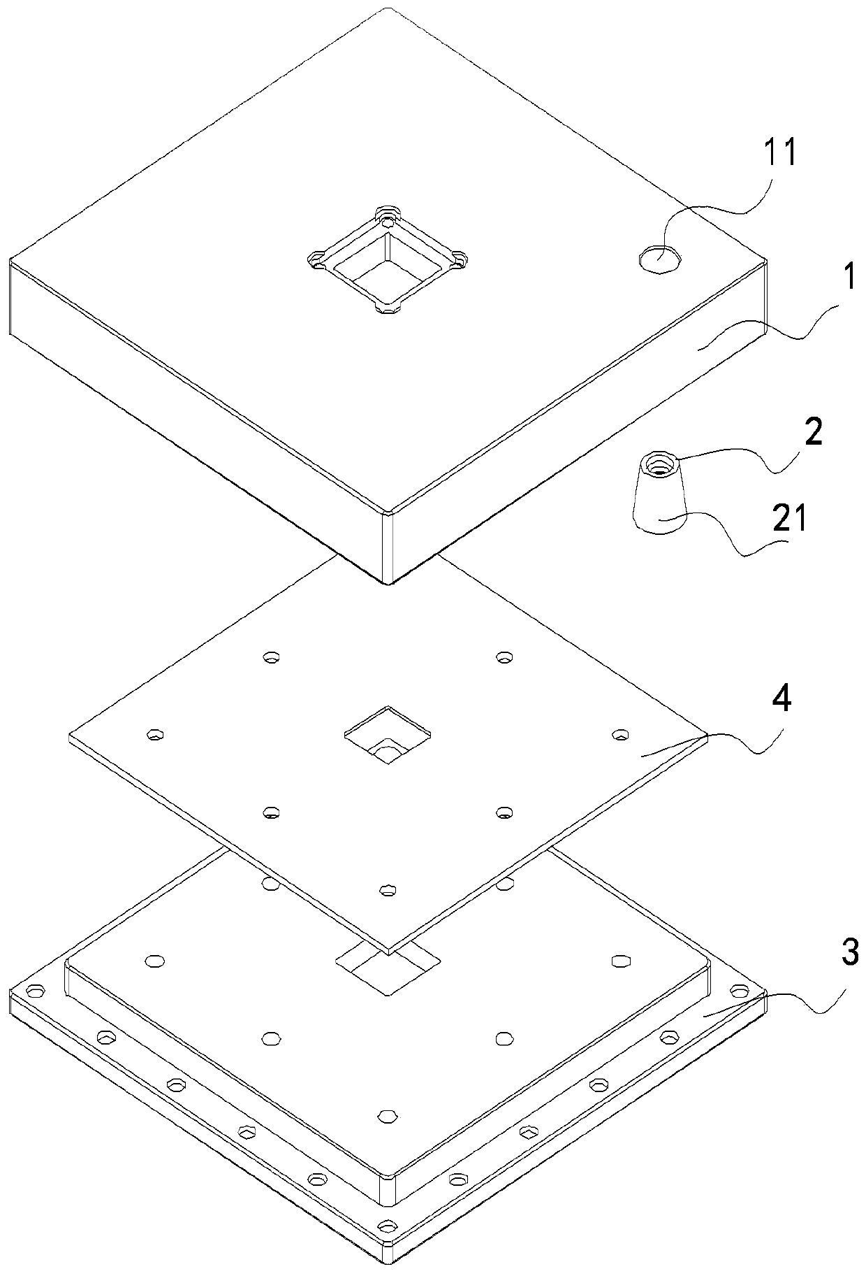 Signal connection structure based on shape protection, assembling method thereof and packaging box body