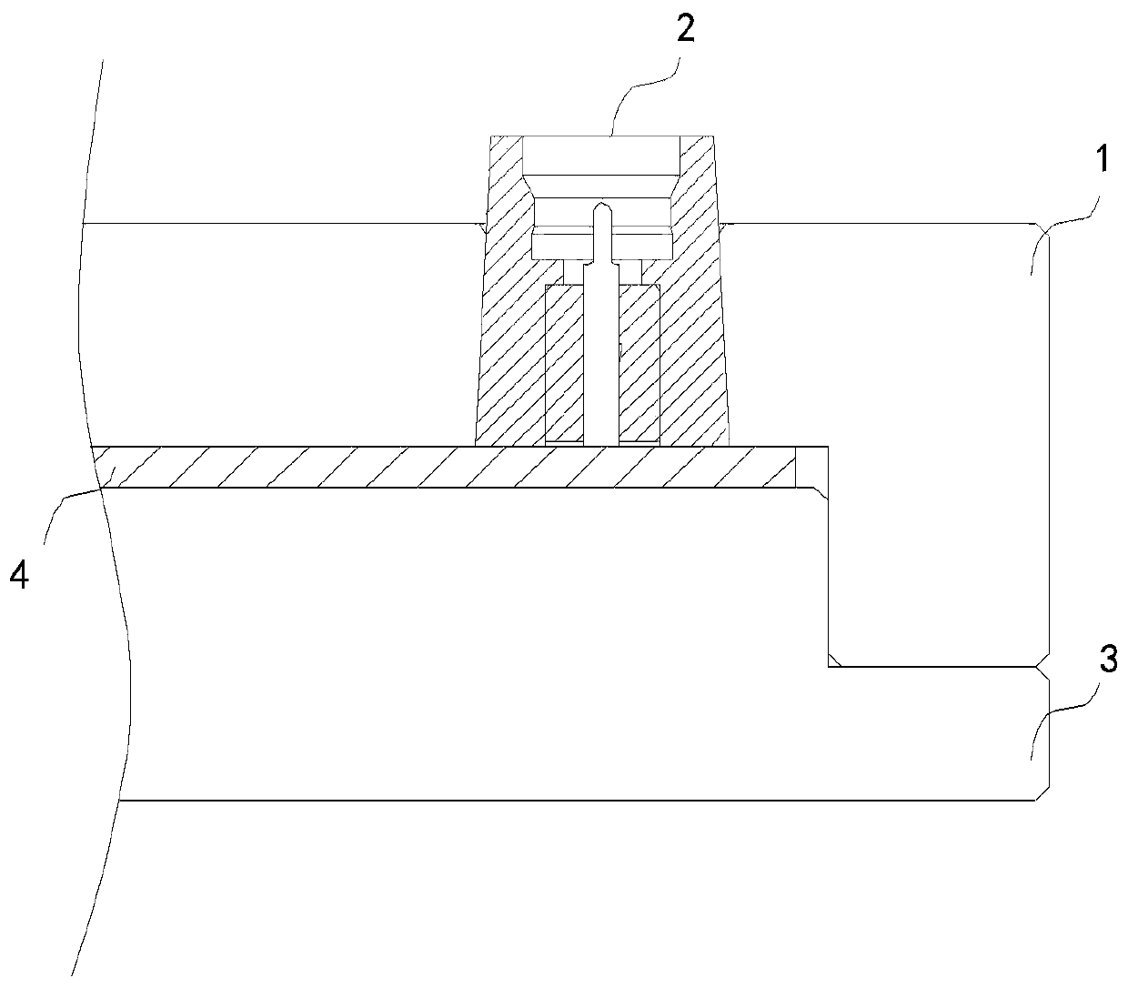 Signal connection structure based on shape protection, assembling method thereof and packaging box body