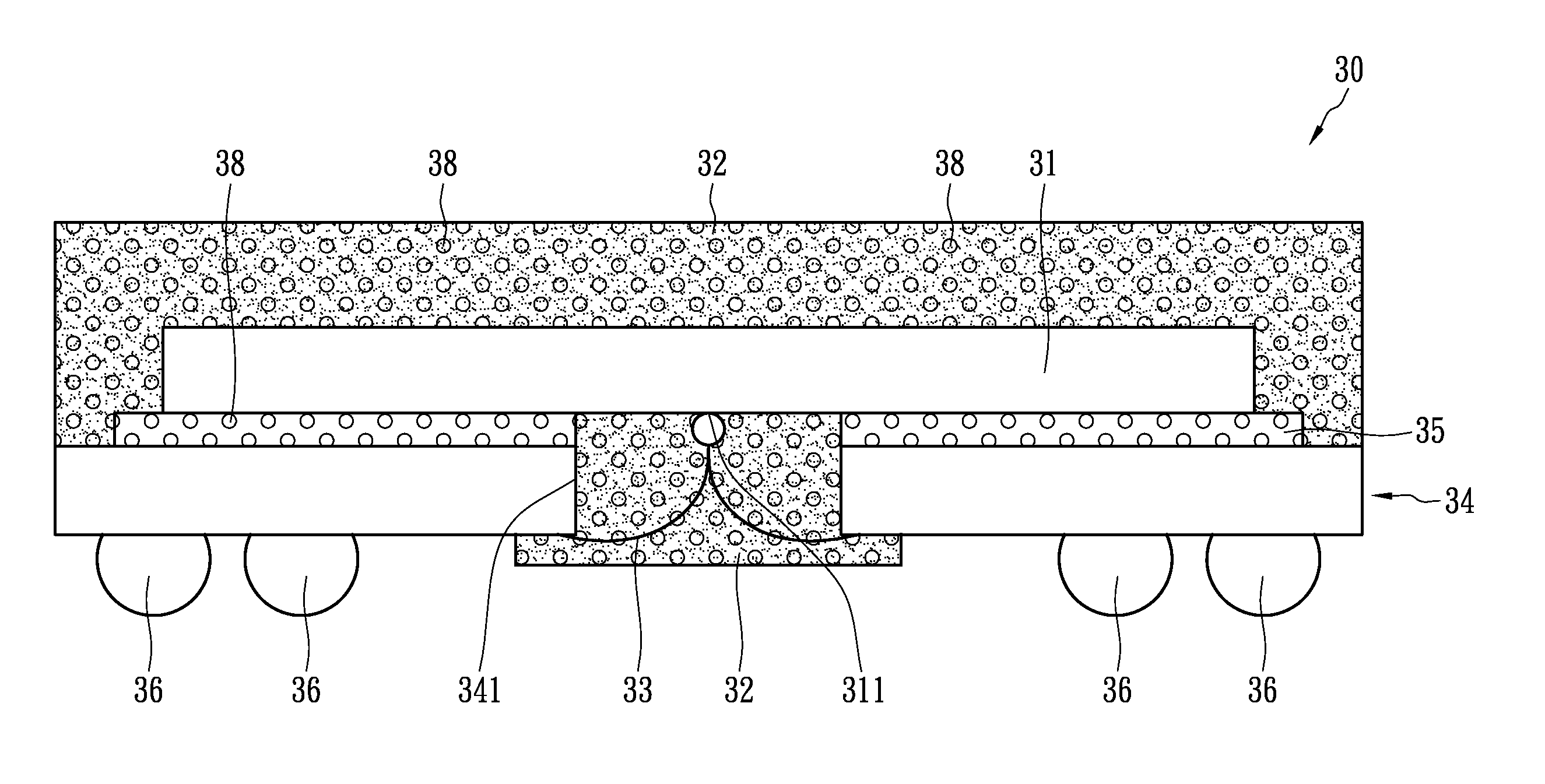 Thermally enhanced electronic package utilizing carbon nanocapsules and method of manufacturing the same