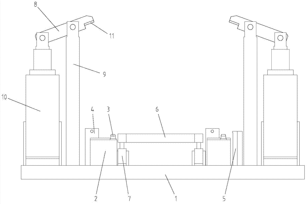 Quick clamping fixture for rough boring of engine cylinder block