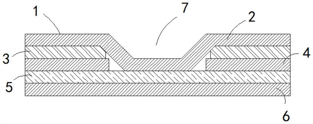 A structure for improving the bad opening gap of FPC with air-gap