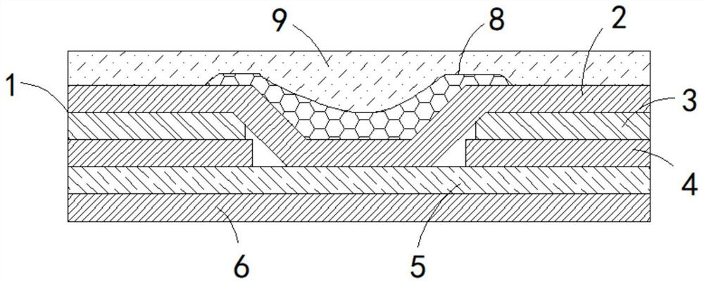 A structure for improving the bad opening gap of FPC with air-gap