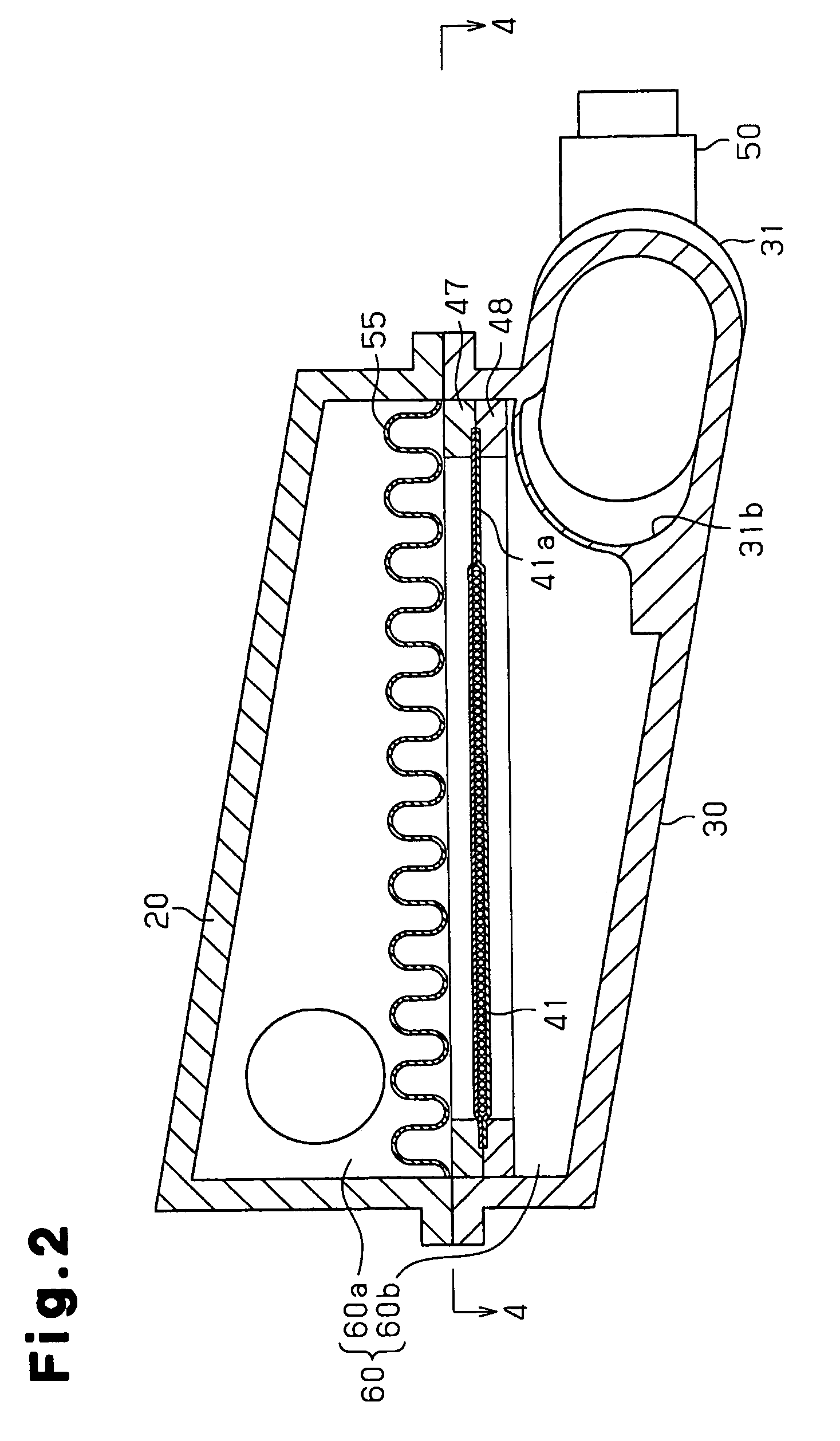 Gas filtering device