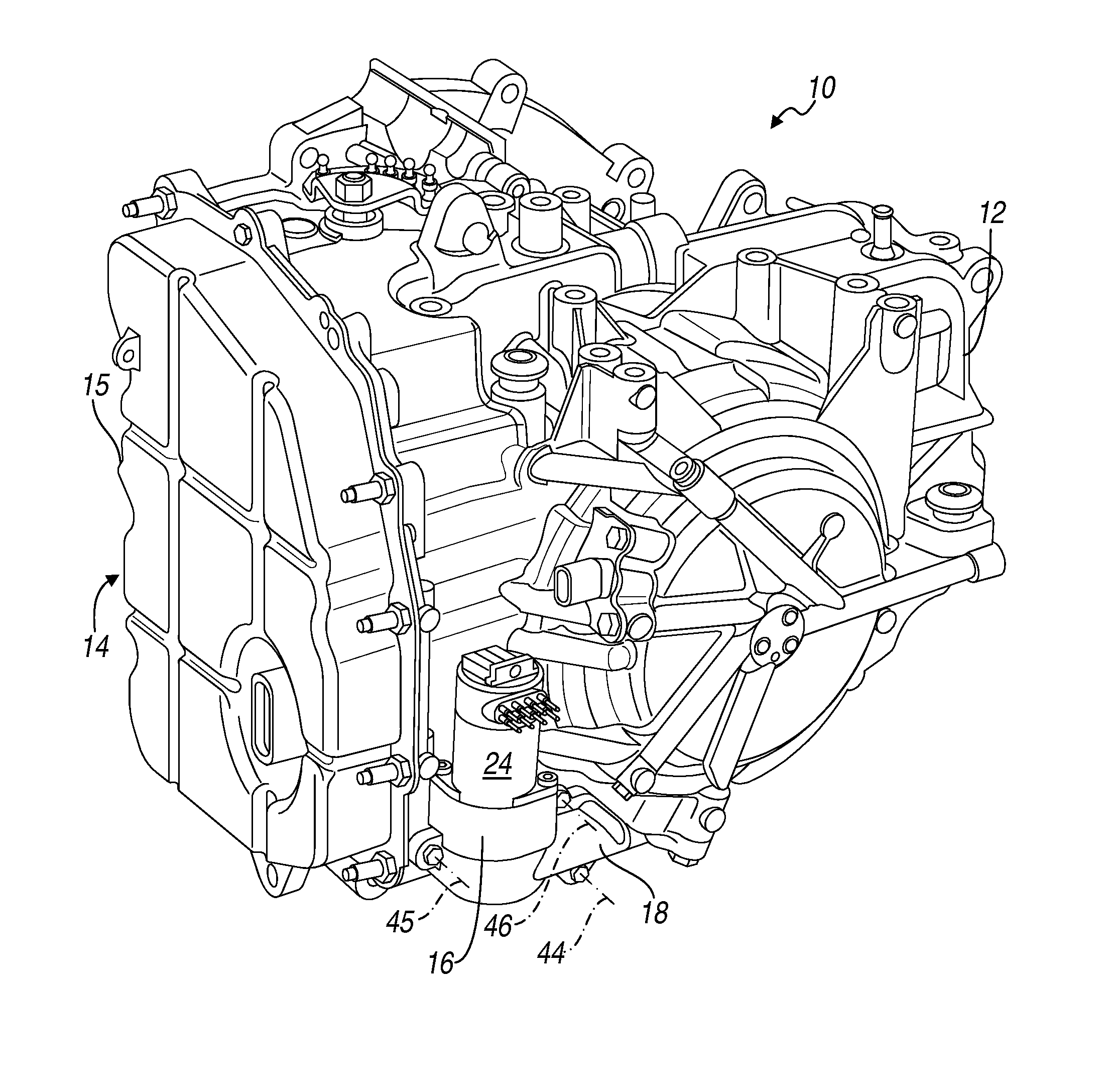 Auxiliary oil pump integrated with a vehicle transmission