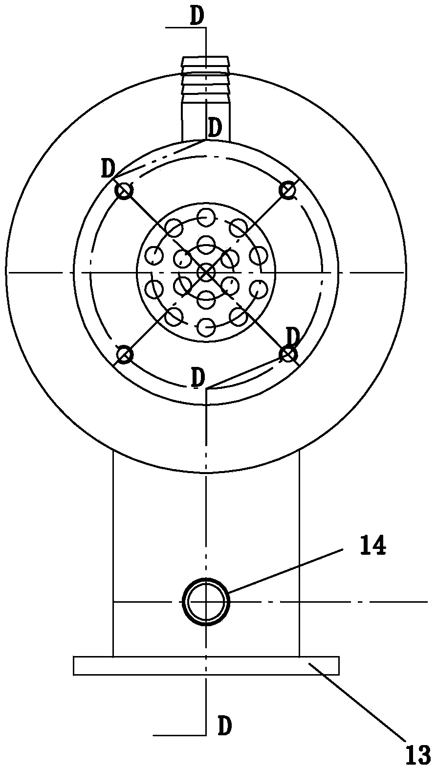 Water-cooling-type tail gas cleanup device of explosion-proof diesel engine