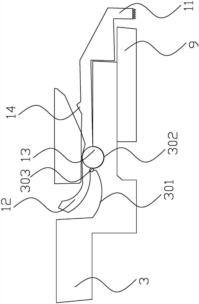 Clamping device for bag opening machine