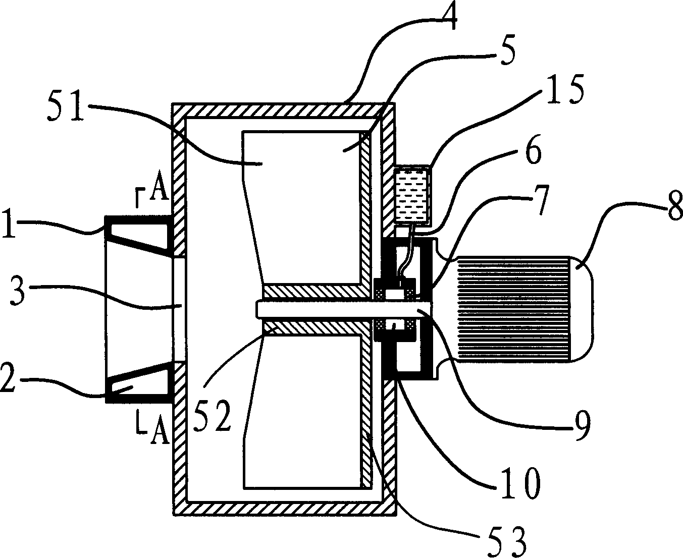 Centrifugal fan for purification treatment