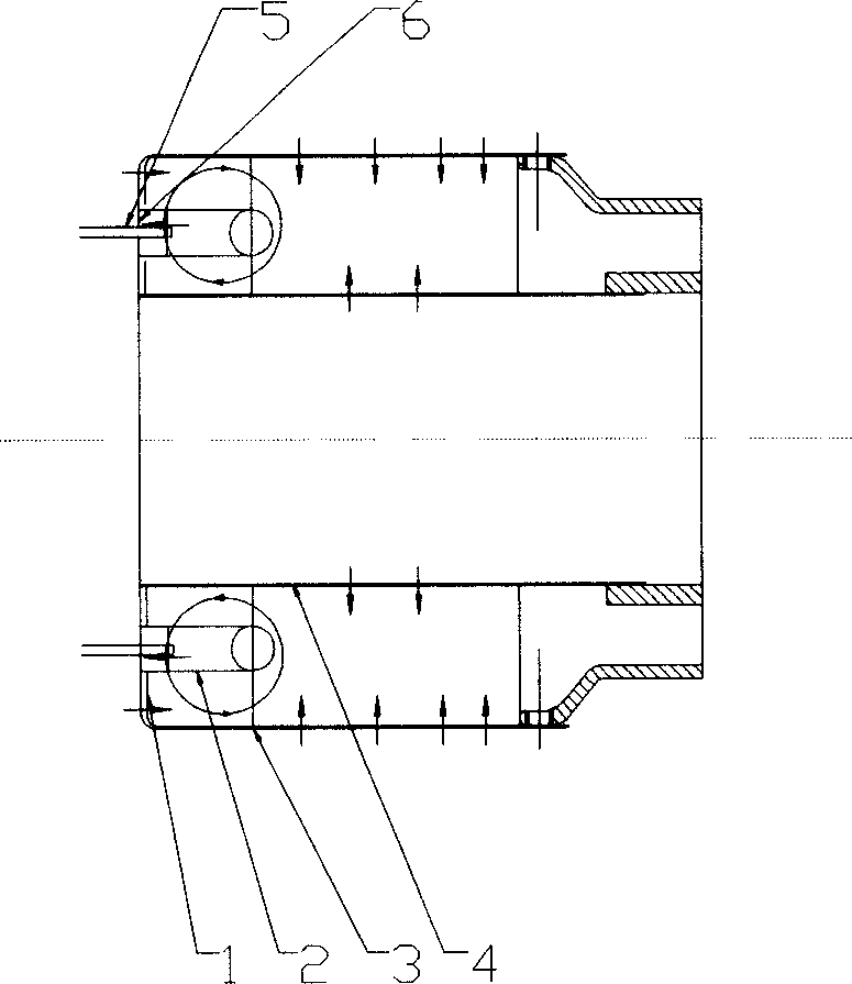 Evaporation pipe type miniature-small-sized engine combustion chamber