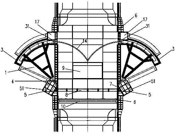 A Flood Control System with Planar Double Opening Arc Gates with Bottom Rail