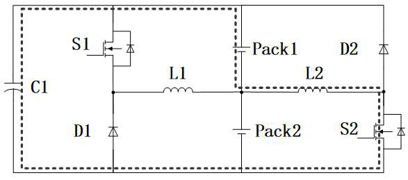 Series lithium battery pack voltage balancing device and control method