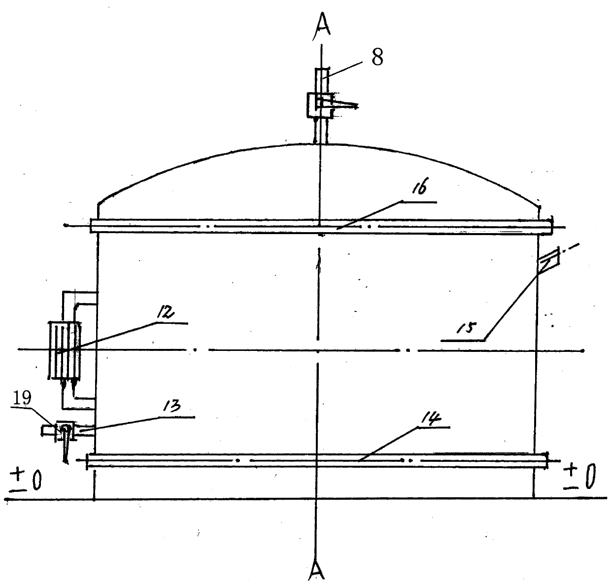 Anaerobic fermentation processing device for anaerobic microbial processing agent based organic fertilizer