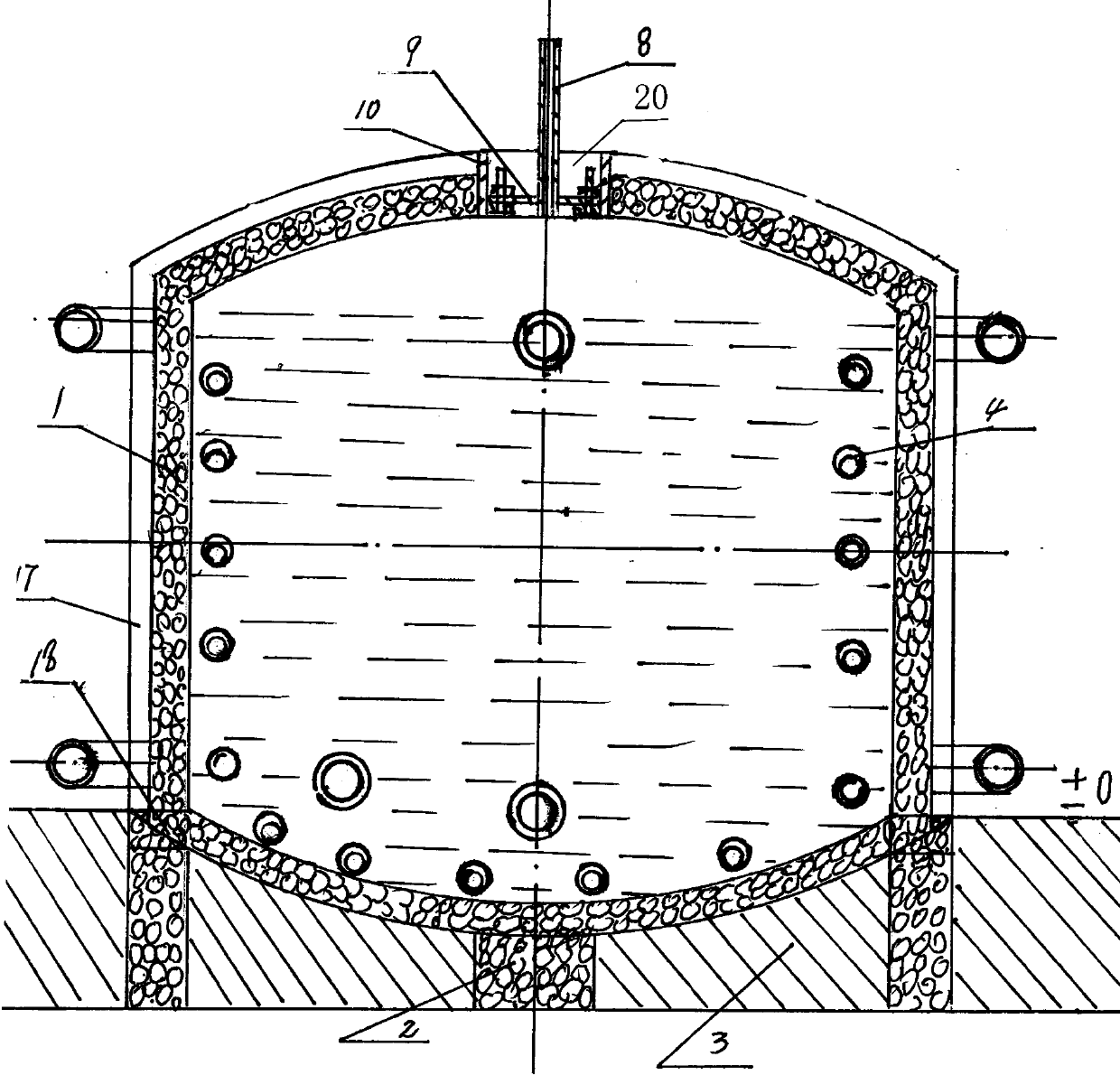 Anaerobic fermentation processing device for anaerobic microbial processing agent based organic fertilizer