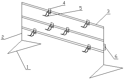 Temporary part placing device capable of reminding people constantly for vehicles