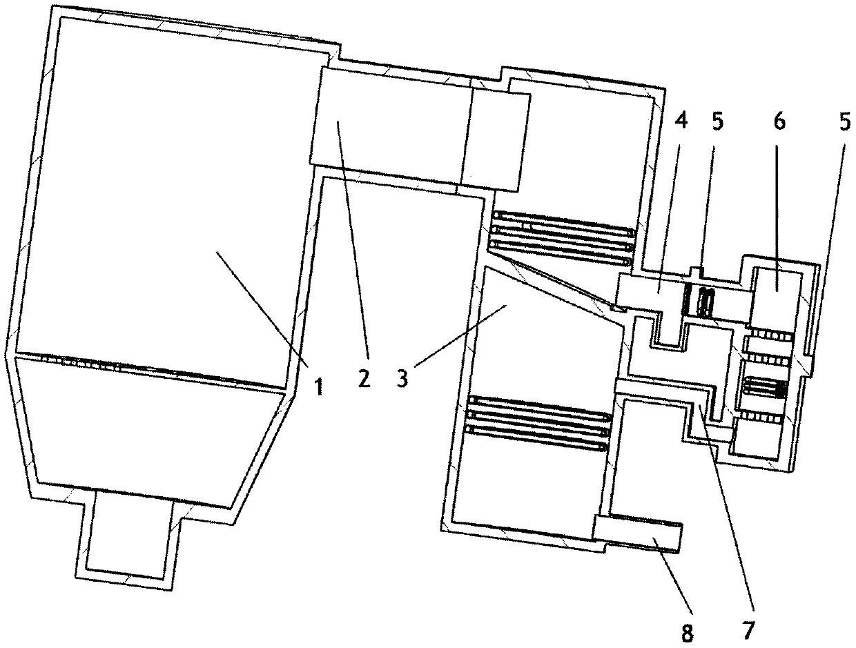 Hot gas comprehensive purification device for preventing dew point corrosion at boiler tail