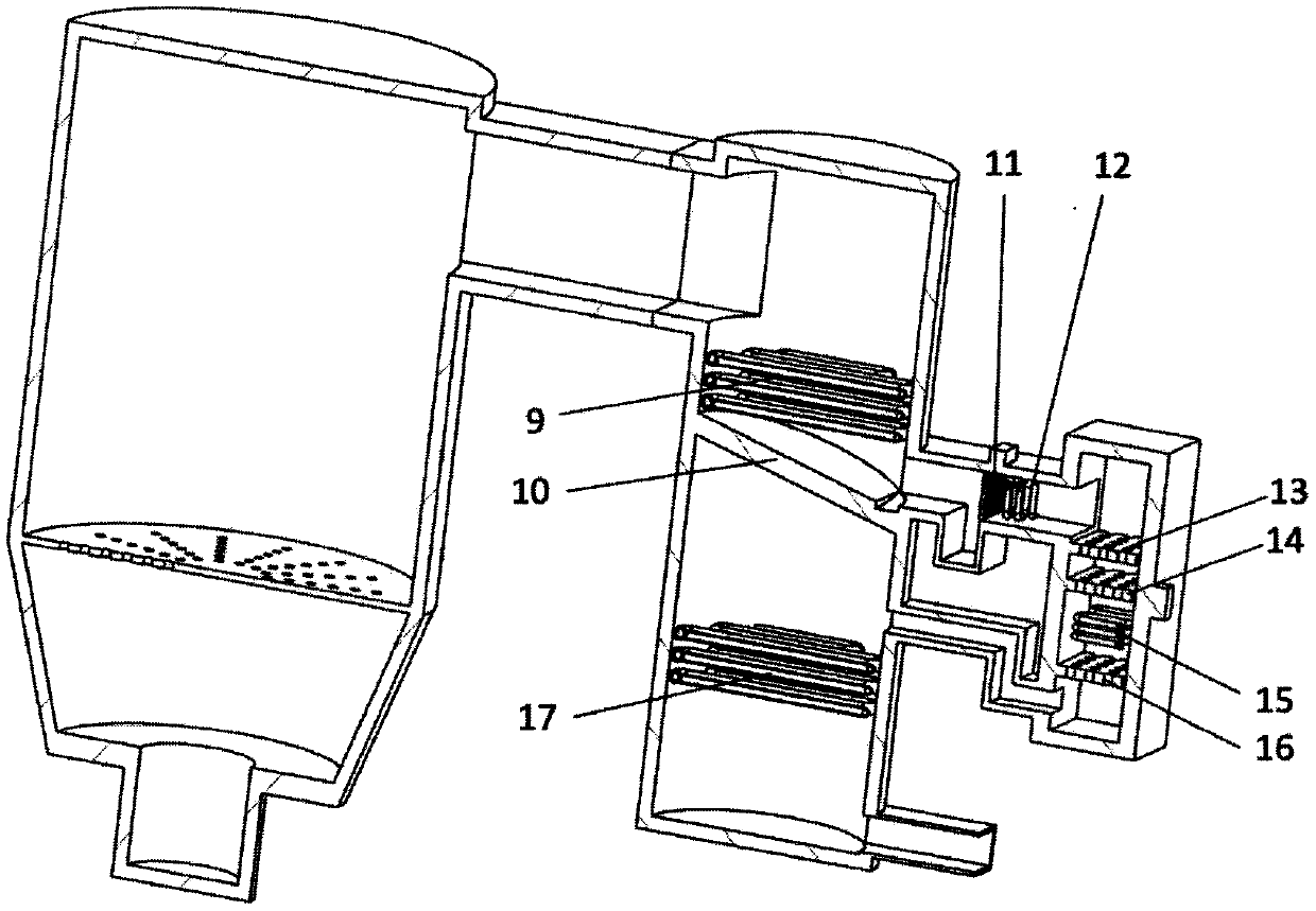 Hot gas comprehensive purification device for preventing dew point corrosion at boiler tail