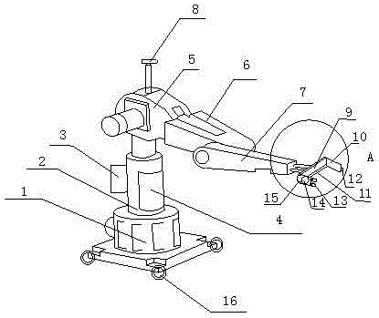 Automatic grabbing machine convenient to move