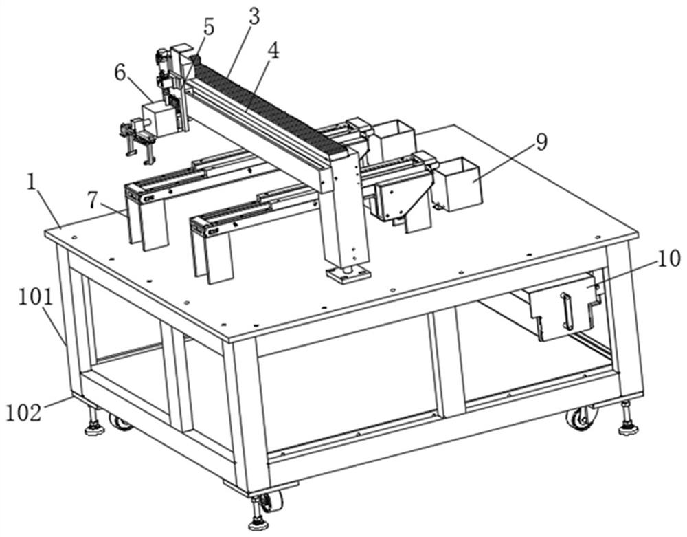 Grabbing and dumping equipment for tea leaf picking box