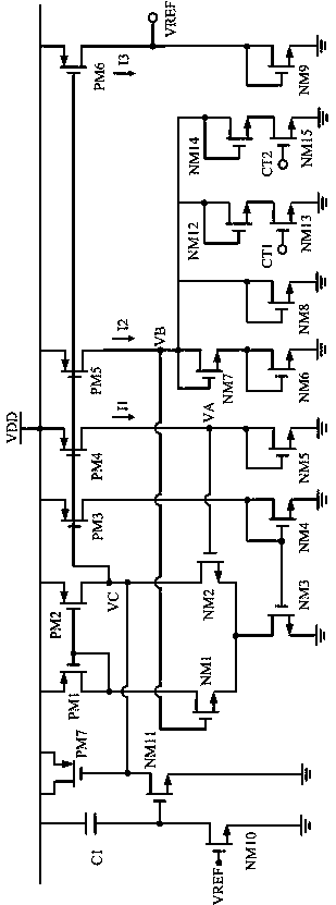 Reference circuit structure in voltage stabilizing system