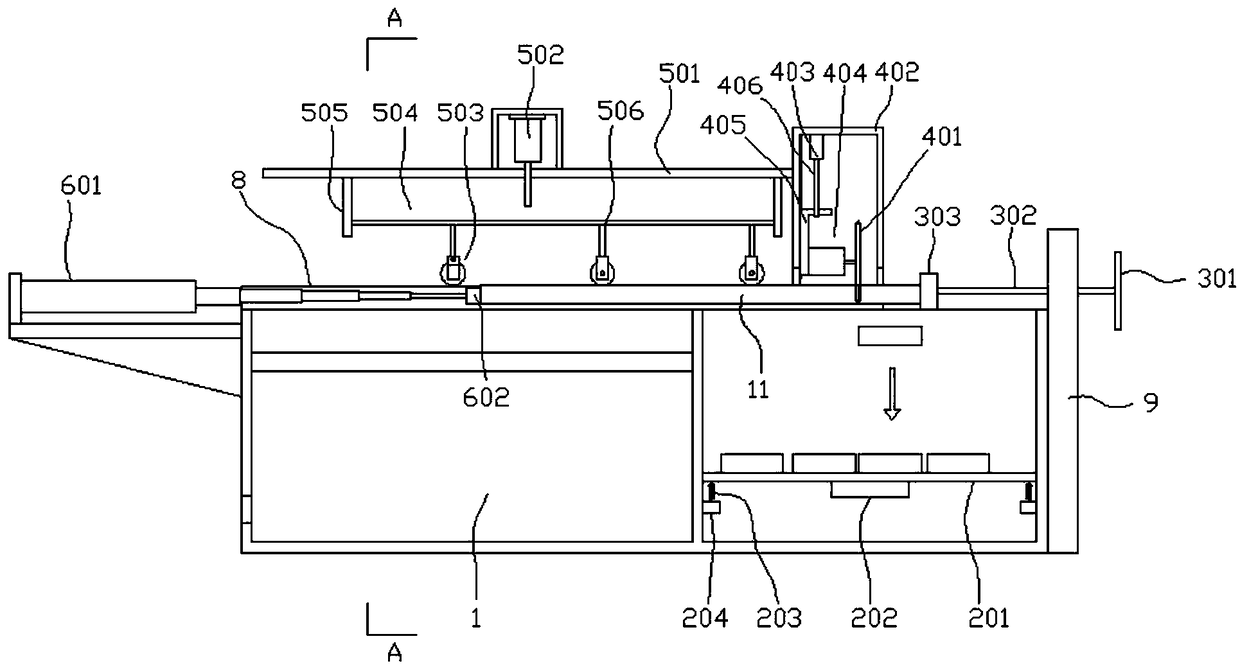 A fully automatic feeding and cutting machine