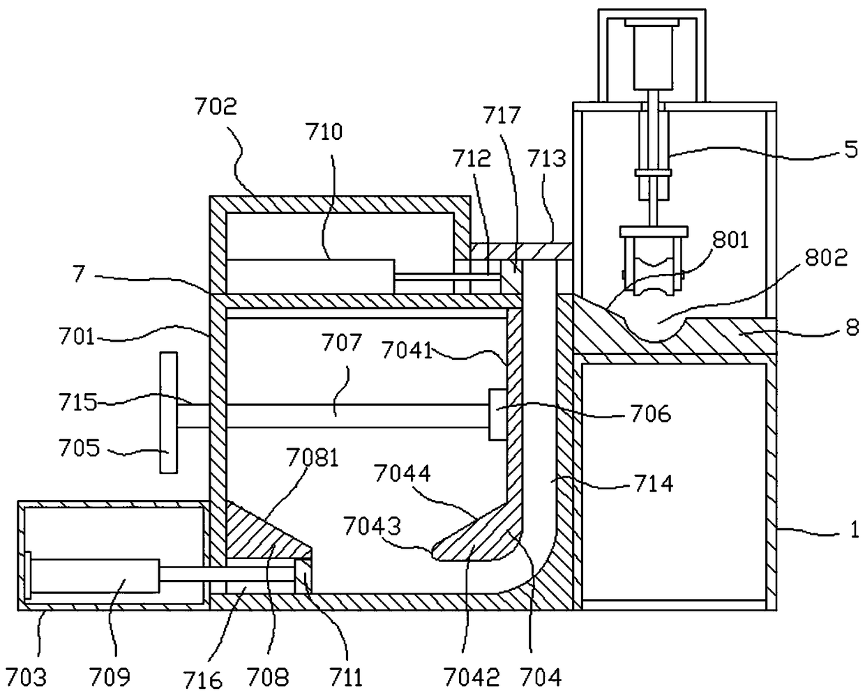 A fully automatic feeding and cutting machine