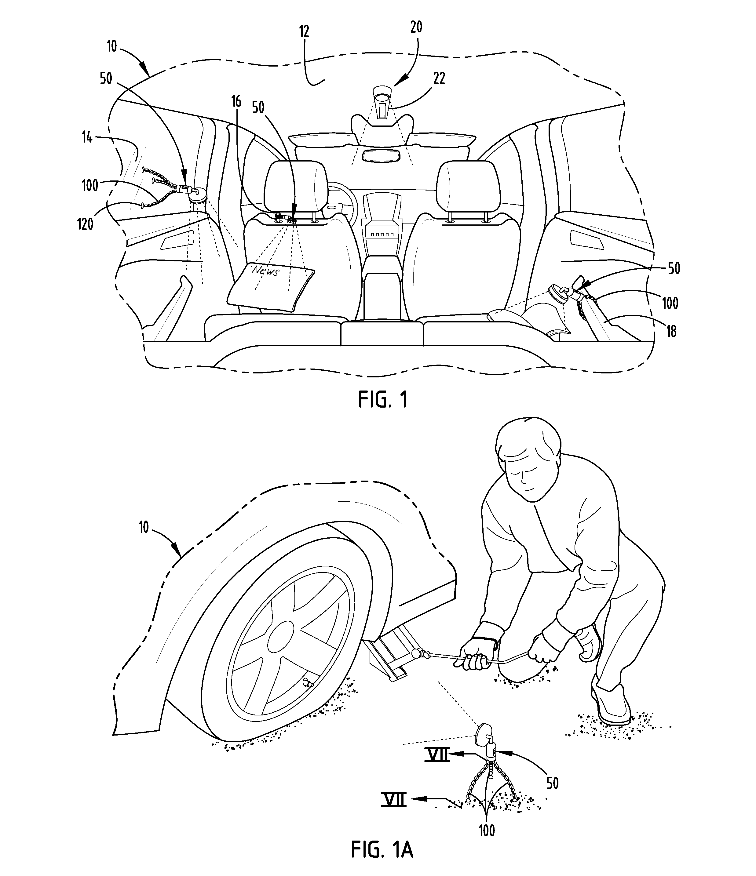 Vehicle interior and portable accessory light assembly