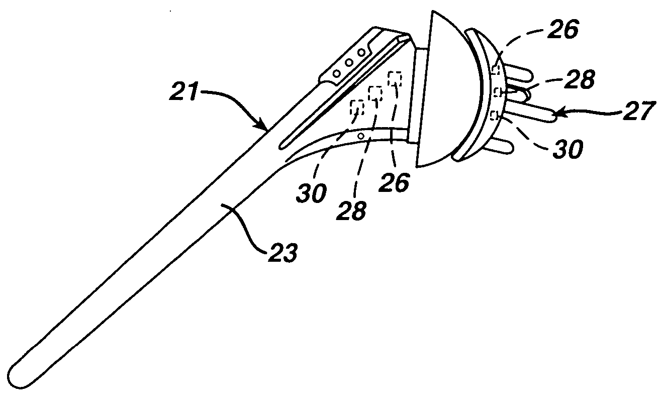Orthopaedic element with self-contained data storage