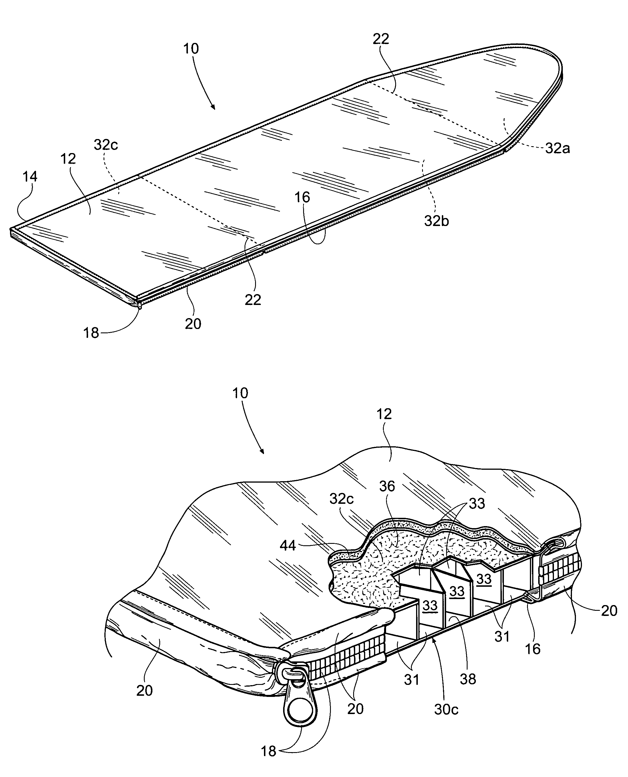 Portable ironing pad assembly