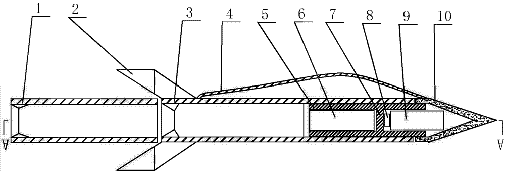 Multistage irregular flight interception preventing guided missile and working method thereof