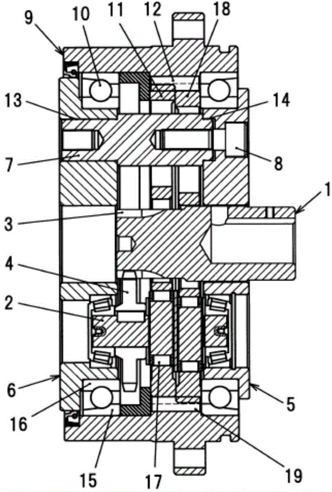 Inner-connection meshing type gear device