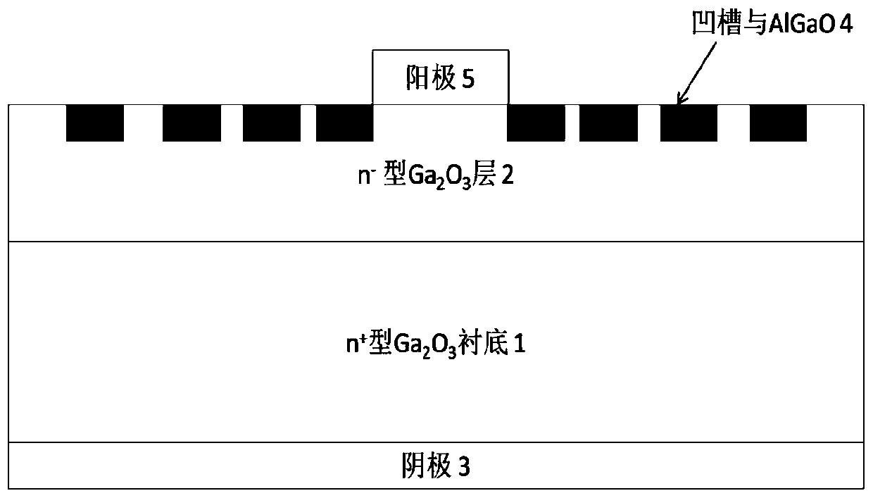 ga  <sub>2</sub> o  <sub>3</sub> Schottky diode device structure and fabrication method