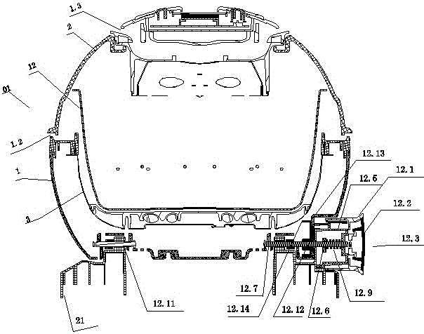 Oven with tilt locking device and method thereof