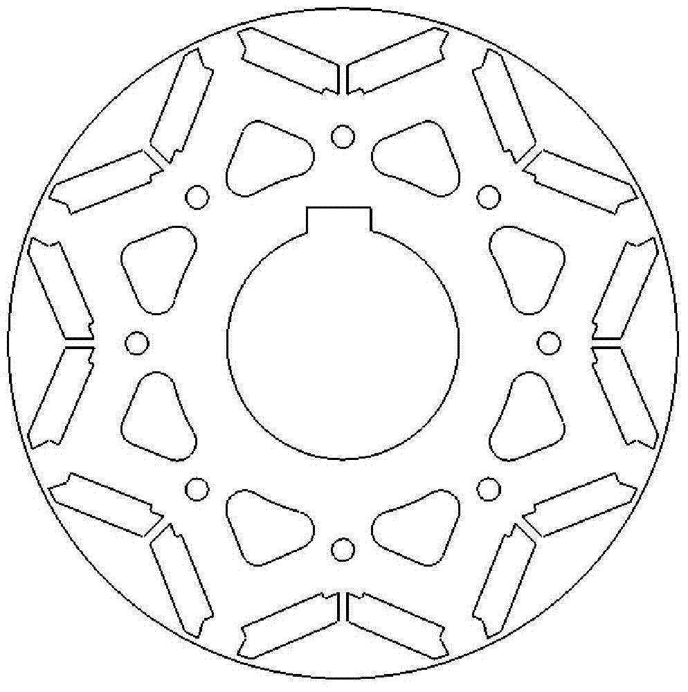 Rotor silicon steel sheet structure