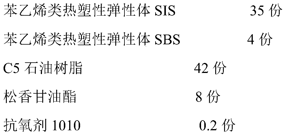 Hot-melt pressure sensitive adhesive for adhesive tapes, and preparation method thereof